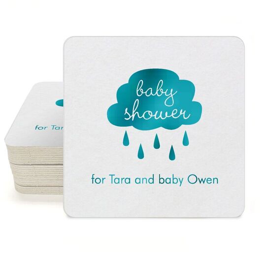 Baby Shower Cloud Square Coasters